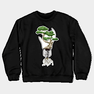 Bonsai Tree lightbulb Crewneck Sweatshirt